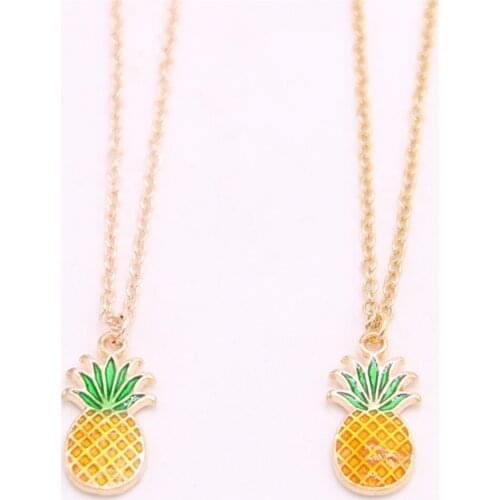 Hot fruit element pendant necklace Mini pineapple pendant necklace designed for women and