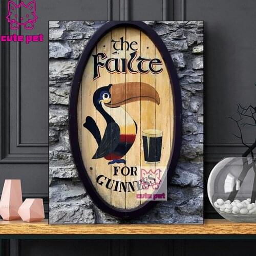 Guinness DIY Diamond Painting Handicrafts Picture Rhinestones Gift 5D Cross Stitch Toucan Diamond Embroidery sale bird Art gift