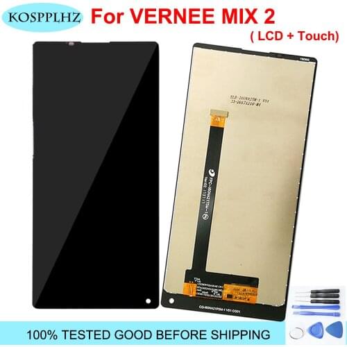 KOSPPLHZ 100% Tested For Vernee Mix 2 Mix2 LCD Display + Touch Screen Sensor Digitizer Assembly High Quality Replacement + Tape