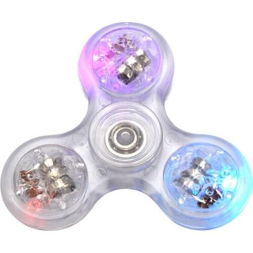New LED Light Fidget Spinner,Rainbow Fidget Toy Light Finger Hand Spinner A2UB
