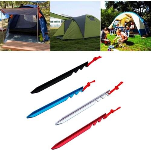 4/8 Pcs18cm Metal Outdoor Tent Camping Rope Pegs Nails Camping Hiking Equipment Outdoor Traveling Sand Ground Tent Accessories