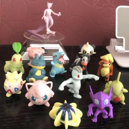 Pokemon Chikorita Machop Sableye Gonbe Totodile Houndour Snubbull Arcanine Jigglypuff Cute Action Figure Model Toys