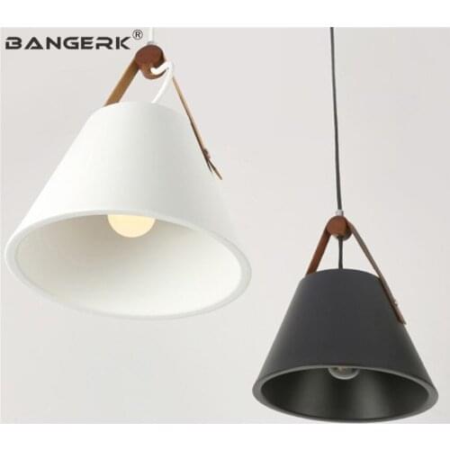 BANGERK Simple Loft Style Single Head Hanging Lamp Nordic Design Modern LED Pendant Light Home Decor Lighting Indoor Hanglamp