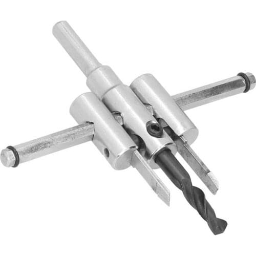 Adjustable Circle Hole Cutter Wood Drill Bit Saw Round Cutting with 35 Degree Teeth for Acrylic for Plastic for Vertical Hand