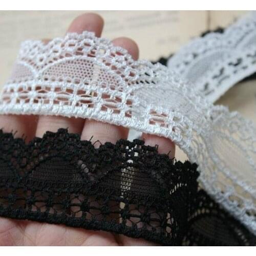 Wide 3CM High quality yarn Soft High Quality Elastic Lace Fabric DIY Underwear Sexy Pajamas Headwear Accessories