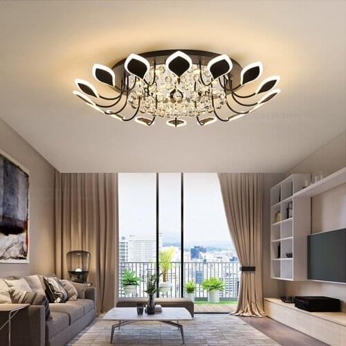 Modern Crystal Ceiling Lights Lighting Ceiling Lamps for Living Room Led Ceiling Light Crystal Clear Kitchen Land Light Fixtures