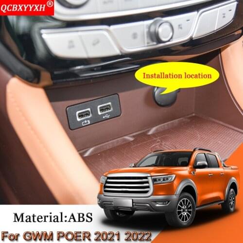 Car Styling Car Cigarette Lighter Panel Sequins Internal Decoration Stickers Auto Accesorries For Great Wall GWM POER 2021 2022