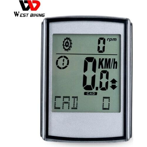 WEST BIKING 3 in 1 Wireless Bike Computer Cadence Heart Rate Speed Odometer Speedometer Multi Functional LED Bicycle Computer