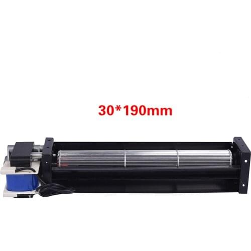 High Airflow Crossflow Ventilation 30*190mm AC220V crossflow fan Aluminum alloy impeller cross flow fan for electric oven Steaming oven