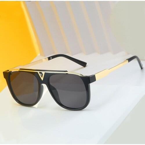 Veshion Big Frame Luxury Hollow Sunglasses Men Women Fashion Shades UV400 Vintage Glasses