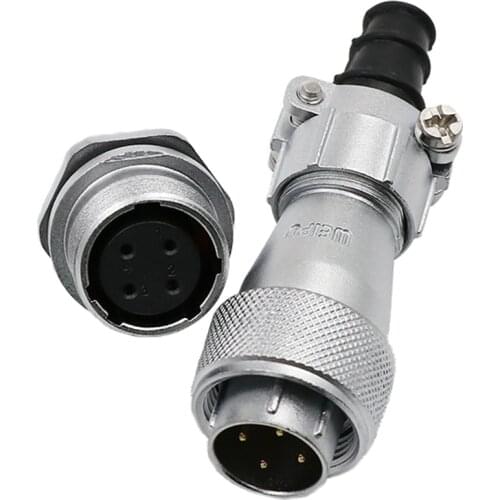 WF16 TI+ZM M16 LED Strip Light Power Cable Wire Plug Socket Waterproof Aviation Electrical Connector Adapter 2 3 4 5 7 9 10 Pin