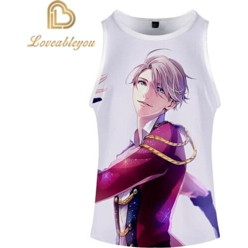 YURI!!! on ICE 3d Printed Gym Tank Top Men and Women Fashion Fitness Sleeveless Shirt Anime Summer Unisex Vest