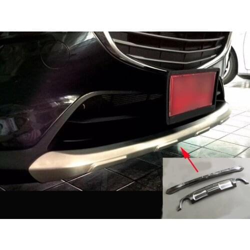 For Mazda CX-3 CX3 2015 2016 2017 2018 Exterior Car Styling Front & Rear Bumper Skid Protector Guard Plate 2Pcs/set