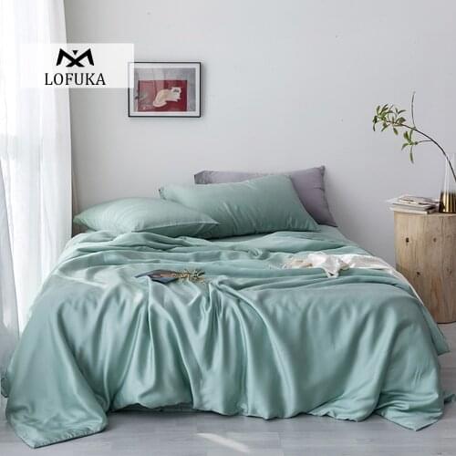 Lofuka Women Luxury 100% Silk Bedding Set Beauty Silk Double Queen King Bed Sets Quilt Cover Bed Linen Set Flat Sheet Pillowcase