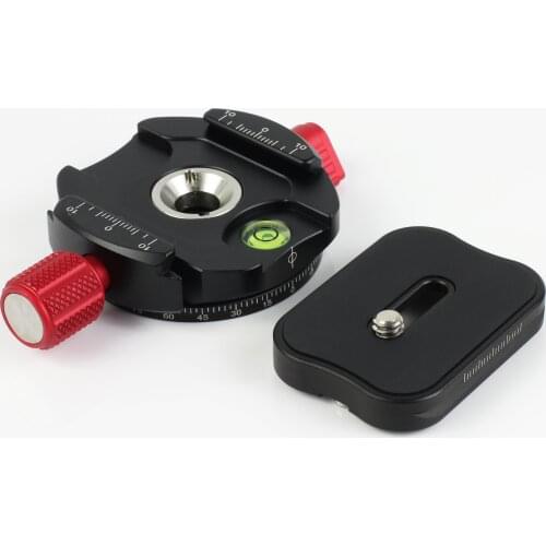 1/4" Screw 360° Full View Photo Camera Rig Tripod Head Mini Pan Panorama Baseplate Quick Release Plate Baseplate