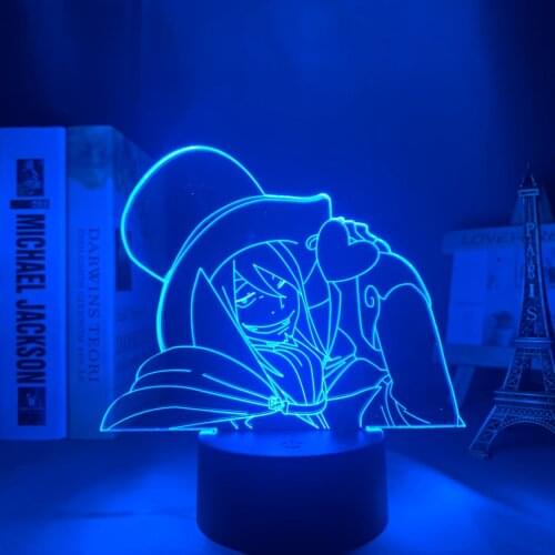 3d Led Lamp Anime Blue Exorcist Mephisto Pheles for Bedroom Decorative Nightlight Birthday Gift Acrylic Led Night Light