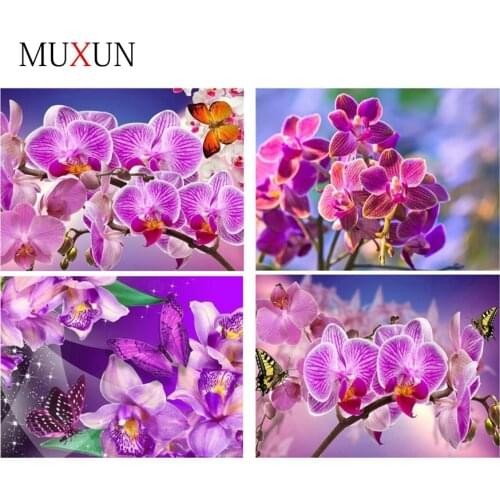5D Diy Diamond Painting Moth Orchid Flower Picture Full Diamond Embroidery Full Circular Drilling Cross Stitch Home Decor Rp466