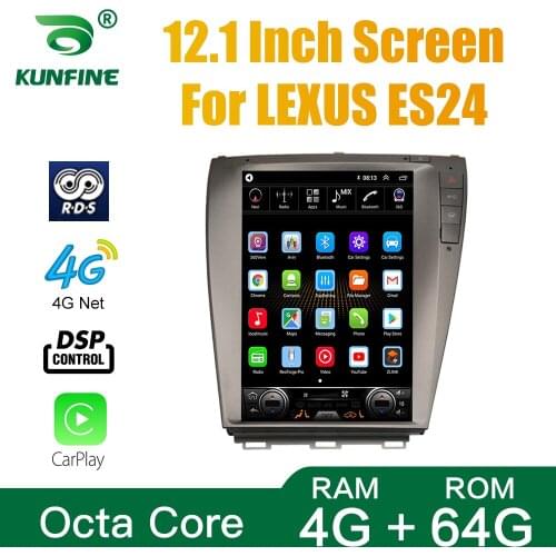 Tesla Screen Octa Core 4GB RAM 64GM ROM Android 10.0 Car DVD GPS Player Deckless Car Stereo For LEXUS ES Radio