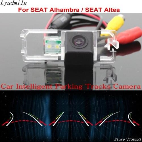 Lyudmila Car Intelligent Parking Tracks Camera FOR SEAT Alhambra / SEAT Altea / HD Car Back up Reverse Camera Rear View Camera