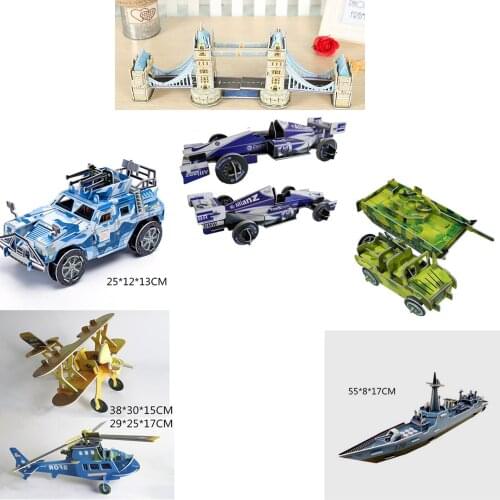 Kids Toys London Tower Bridge 3D Puzzle Cardboard Paper Assembled Building Model Toys for Children World Souvenir DIY Funny Gift