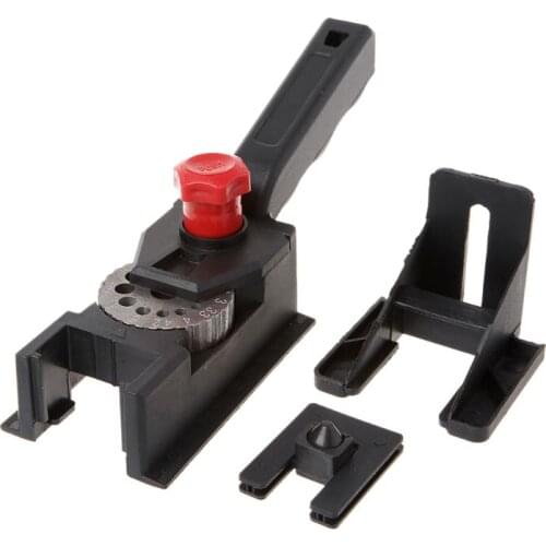 Punch Locator 10 Holes Woodworking Punching Positioning Fixture Device DIY 3mm-12mm Bit Limit Ring With Scale Ruler