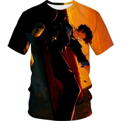 New Cowboy Bebop 3D Print T-Shirts Anime Harajuku Streetwear Men Women Fashion T Shirt Oversize Tees Tops Unisex Tshirt Clothing