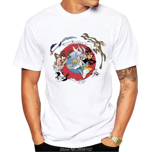 Bugs Bunny Daffy Duck Yosemite Sam T Shirt Short Sleeve Tops Funny Cartoon Tee Harajuku Tshirt Harajuku Streetwear