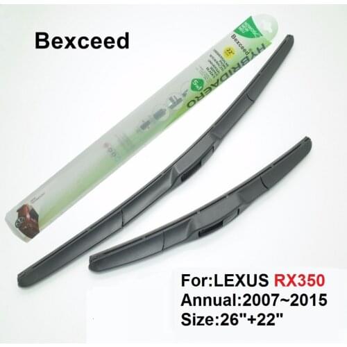 Hybrid Wiper Blade For LEXUS RX350 26"+22" High Quality Bexceed Car Windshied Windscreen 2007 2008 2009 2015