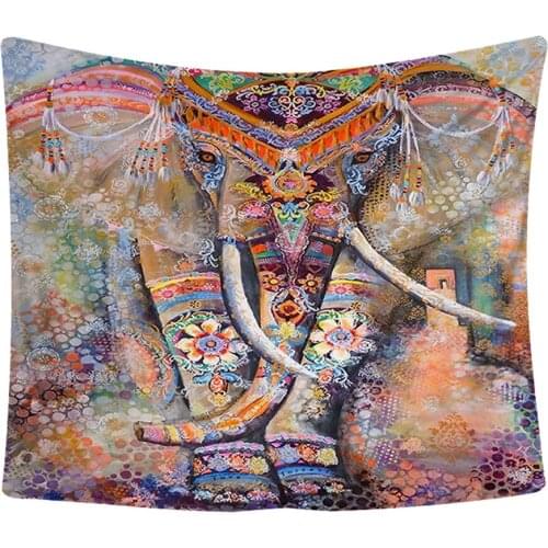 Indian Mandala Tapestry Wall Hanging Sandy Beach Throw Rug Blanket Camping Travel Mattress Bedroom Decoration Tapestries 95x73CM