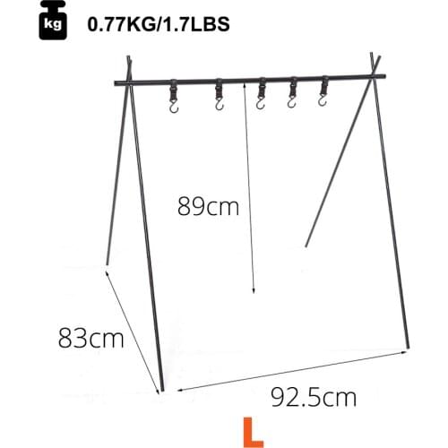 Lightweight Outdoor Folding Camping Shelf Aluminum Alloy Clothes Storage Hanger Cookware Eequipment Hanging Rack