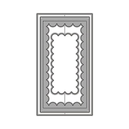 2021 AliliArts Metal Cutting Dies Slimline Scallop diy Scrapbooking Photo Album Decorative Embossing PaperCard Crafts Die