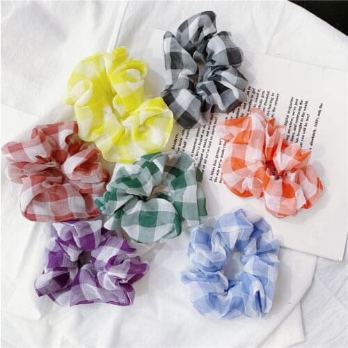 Korean-Style Fashion Ins Wind Hair Band Large Intestine Ring French Fabric Hair Band Female Tied Hair Tie Hair Rope Headdress