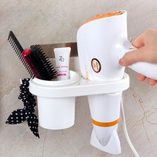 Bathroom non-punching hair dryer rack bathroom utensils wall hanger toilet hair dryer storage rack