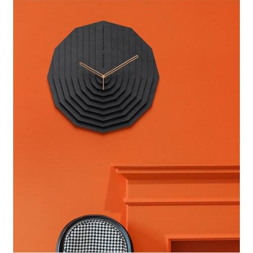 Nordic Light and decoration Wall clock living room contracted modern personality creative mute household wall digital clock