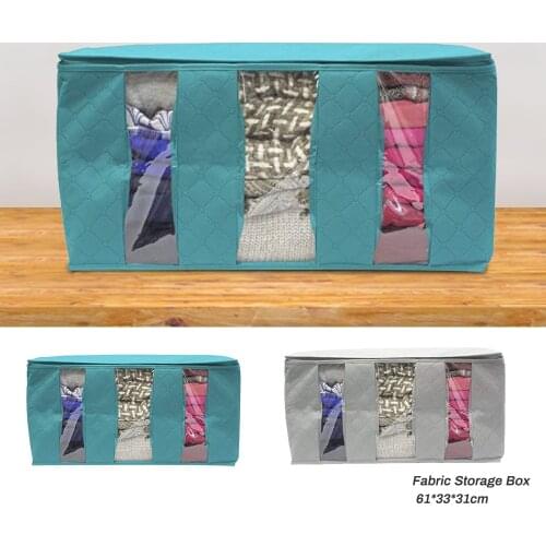 New Clothes Storage Boxes Closet Clothing Quilt Organizer Case Clear Window Divider Blankets Toys Organizer