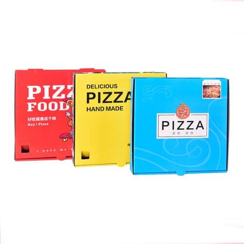 Wholesale high quality inspissate custom 7"8"9"10"12" pizza box pizza boxes with logo pizza packing box