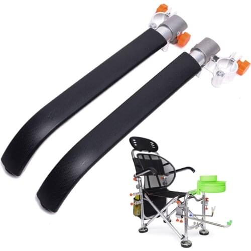 Adjustment Essential Comfortable Replacement Black Chair Armrest Smooth Lines Accessories Aluminum Alloy For Fishing Handrail