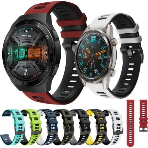 For Huawei Watch GT 2 2E Pro Strap For Samsung Galaxy Watch 3 45mm 46mm Gear S3 Frontier 22mm Silicone Watch Band Bracelet