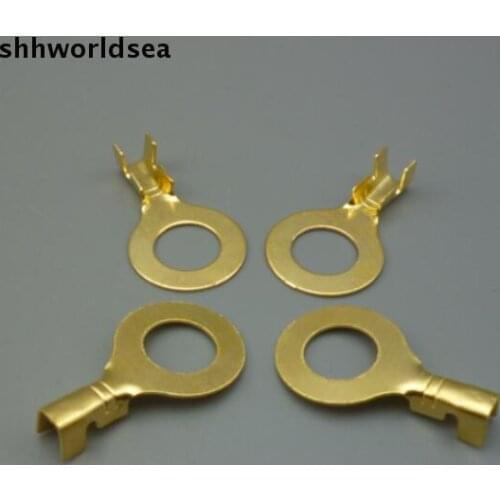 Shhworldsea New 100PCS 8mm Auto Crimp Terminal Spade Electrical Wire Connector car splices wier terminals Free shipping