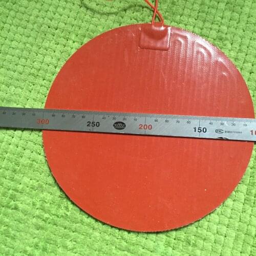 Silicone heating pad heater 220V 125W circular dia diameter200mm for 3d printer circular heat bed 1pcs