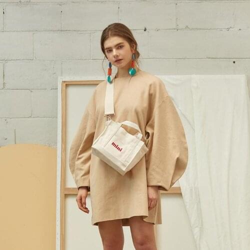 Women Bag 2021 Summer New Canvas Flap Fashion Letter Solid Shoulder Bag Pures And Bags Crossbody Hand Bags For Teenage Girls