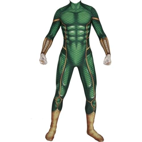 Mysterio Cosplay Costumes Green Suit The Amazing Mysterion Quentin Beck Ranger Zentai Bodysuit