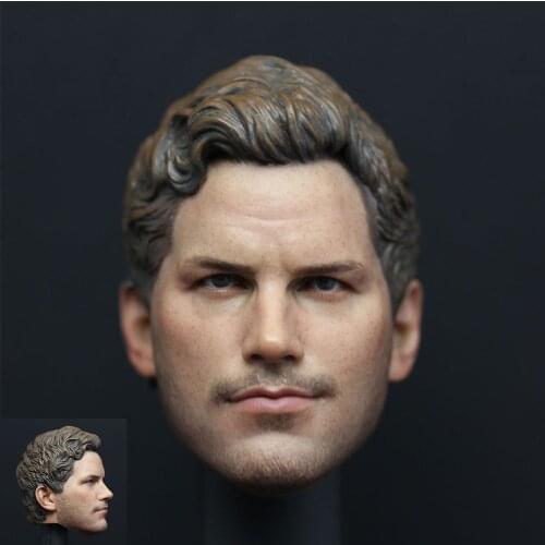 1/6 Chris Pratt Head Sculpt Male Head Carving For HT 12'' Action Figure Body In Stock