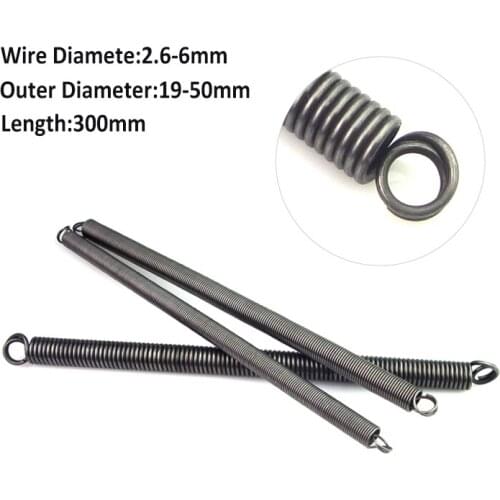 1Pcs Extension Springs with Loop Ends Tension Expanding Spring Double Loop Wire Dia2.6-6mm OD19-50mm L300mm