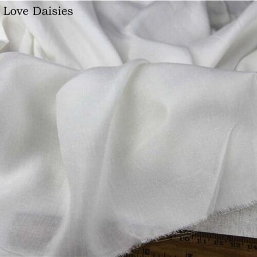 100% Rayon White Soft Smooth Thin Fabrics for DIY Scarf Summer Apparel Dress Blouse Shirt Home Wear Lining Textile Tissue Tela