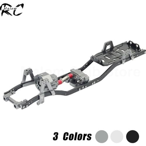 12.3" 313mm Wheelbase Metal Chassis Frame with Front Planetary Gear Transmission for 1/10 RC Crawler Axial SCX10 SCX10 II 90046
