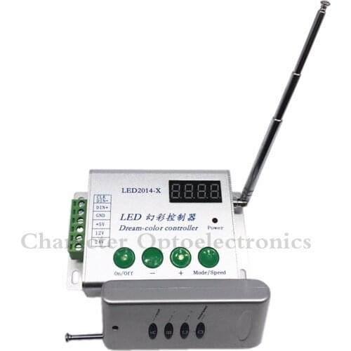 2PCSLED-2014-X,LED dream color controller,support W2811/WS2812B/TM1804/INK1003/UCS1903 etc,2048pixels controlled;DC5-24V input