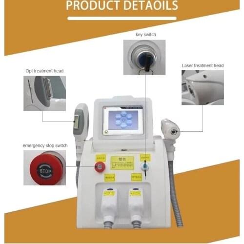 Portable 2 in 1 SHR OPT+ Radio Frequency+ ND-YAG Tattoo Removal Machine and E-LIGHT/OPT /IPL Carbon Peeling Hair Removal Machine