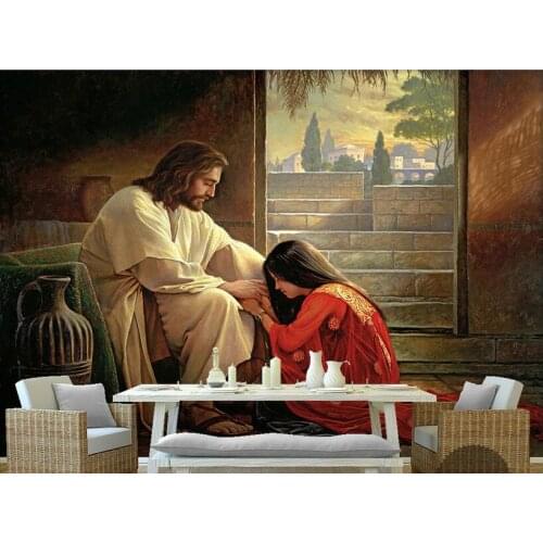 3d room wallpaper High-end custom mural non-woven 3 d Jesus and the beauty of Christian painting photo 3d wall murals wallpaper