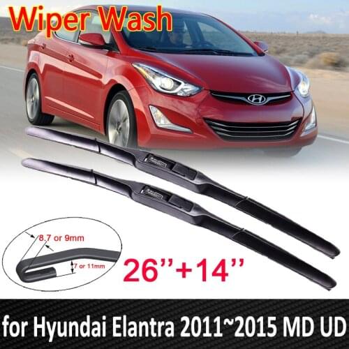Car Wiper Blade for Hyundai Elantra 2011~2015 MD UD Avante Windscreen Windshield Wipers Car Accessories J U Hook 2012 2013 2014